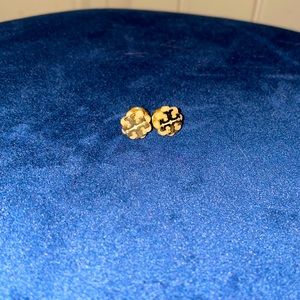 Cream and Gold Tory Burch earrings